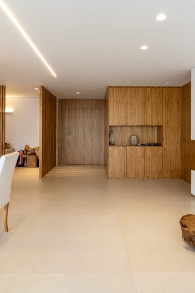 Sala de estar lâmina natural de madeira