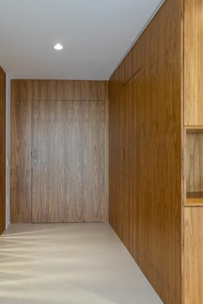 hall sob medida lâmina natural de madeira
